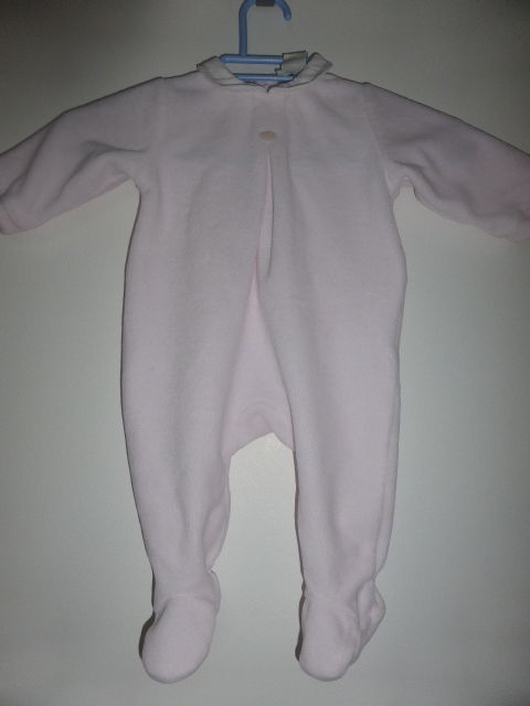 Cyrillus Pyjama velours rose col blanc brodé 3 mois 6 Rueil-Malmaison (92)