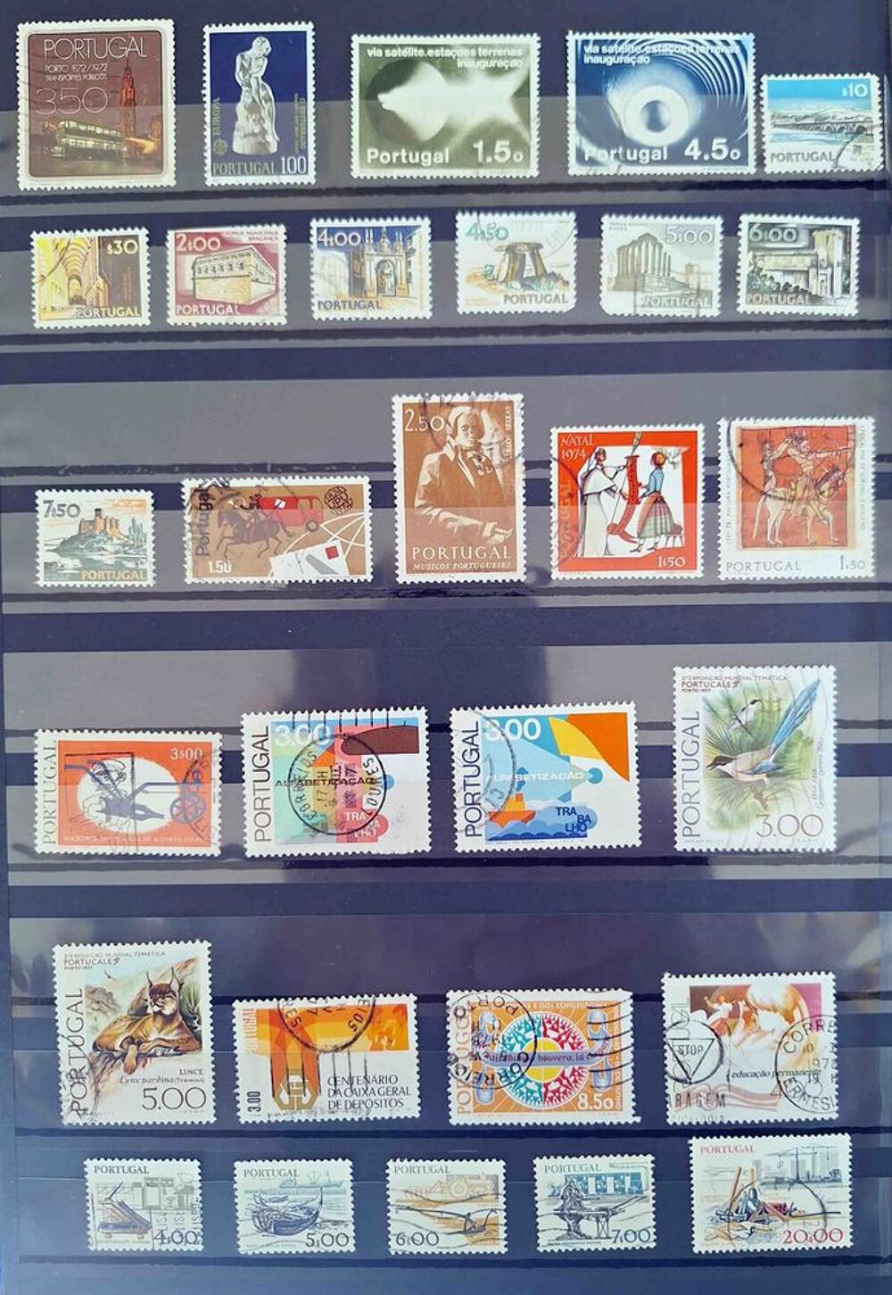 
S&eacute;rie de timbres de collection du Portugal 