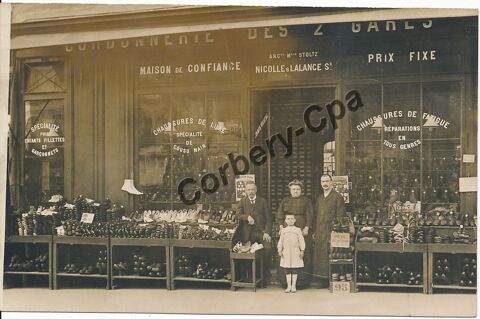CPA PHOTO Cordonnerie des 2 Gares PARIS-RUEIL MALMAISON   0 Loches (37)