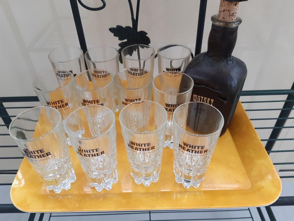 12 Verres Whisky WHITE HEATHER Décoration