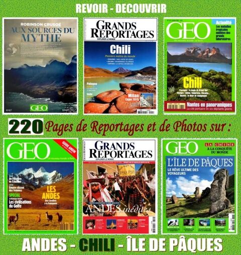 CHILI - les Andes - ÎLE DE PÂQUES / prixportcompris 18 Lyon 5 (69)