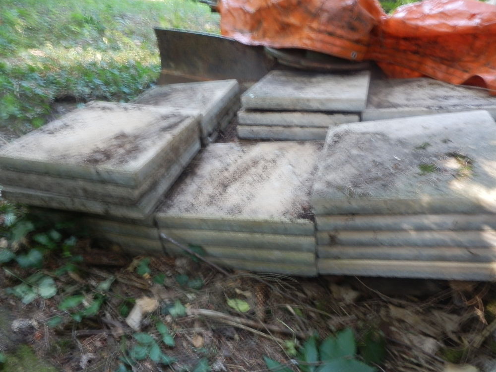 dalles jamais utilis&eacute;es Jardin