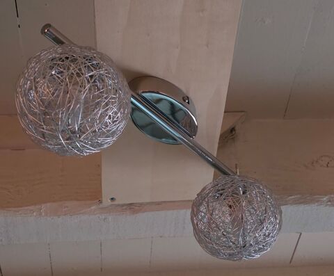lustre 2 boules argenté moderne 5 Le Barcarès (66)