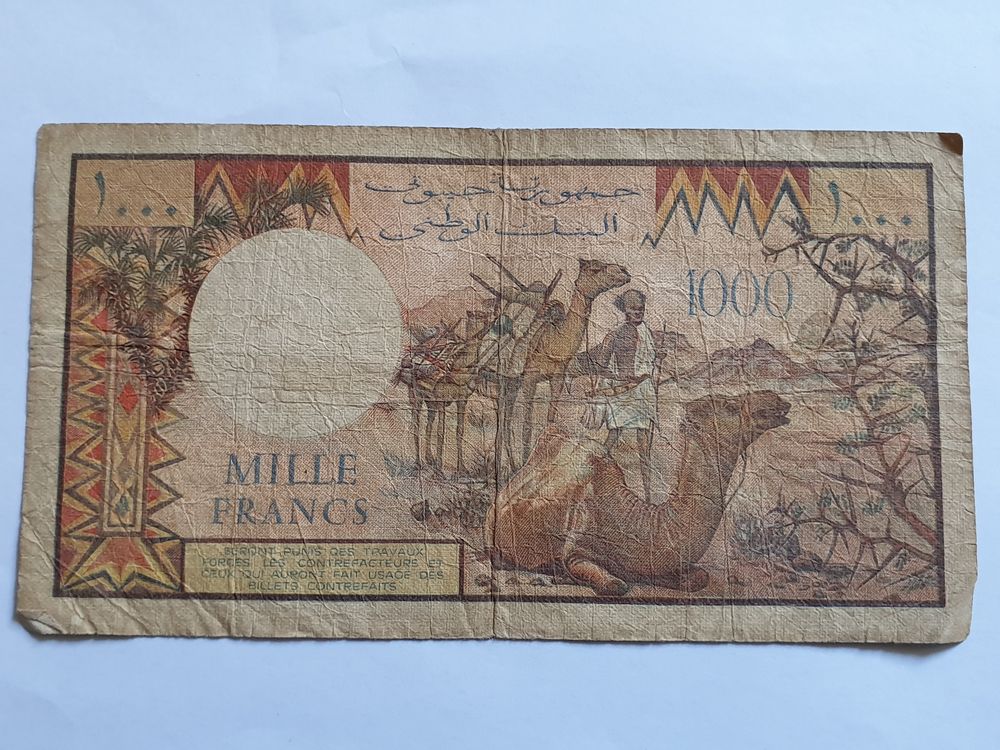 Billet 1000 francs sans l'ann&eacute;e 