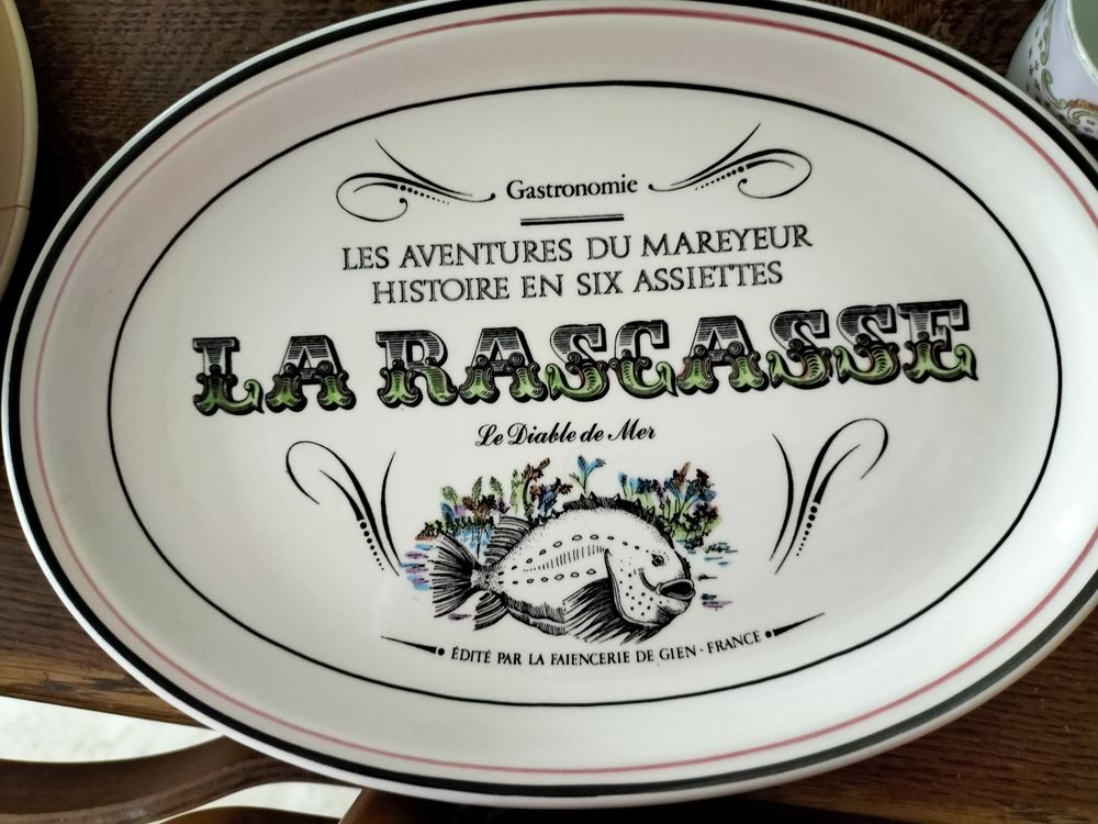 Assiettes &agrave; poisson Gien Cuisine