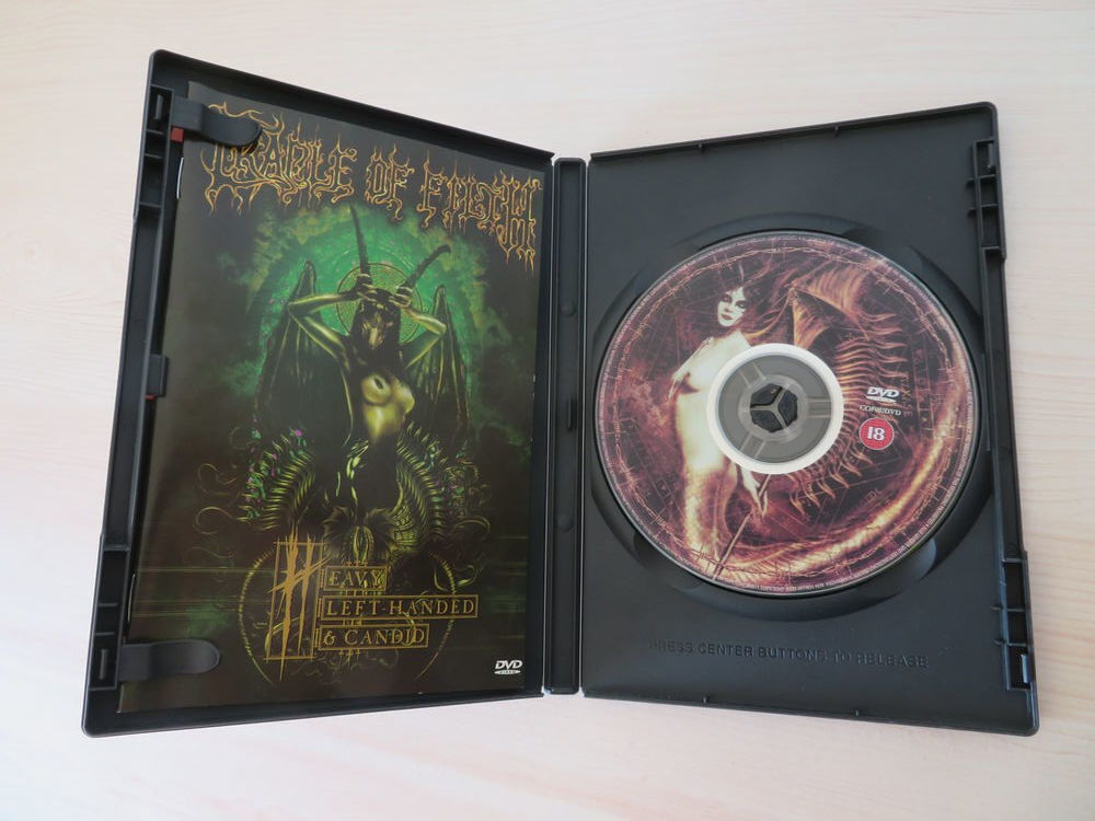 DVD Cradle of Filfh Heavy Left-Handed &amp; Candid 2001 Metal DVD et blu-ray
