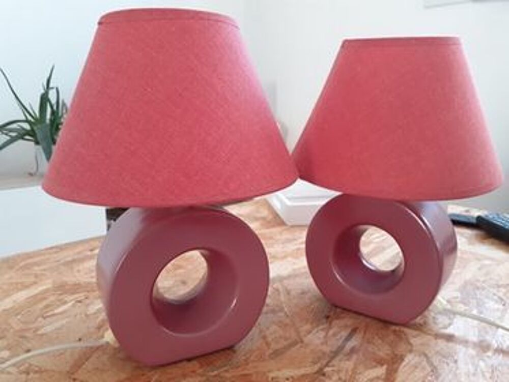 Lot 2 lampes de chevet &agrave; poser Décoration