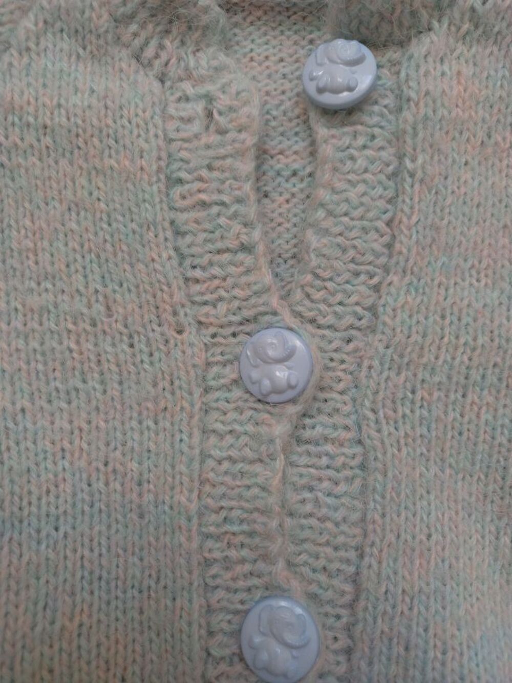 Gilet vert clair fait main taille 2 ans Vêtements enfants