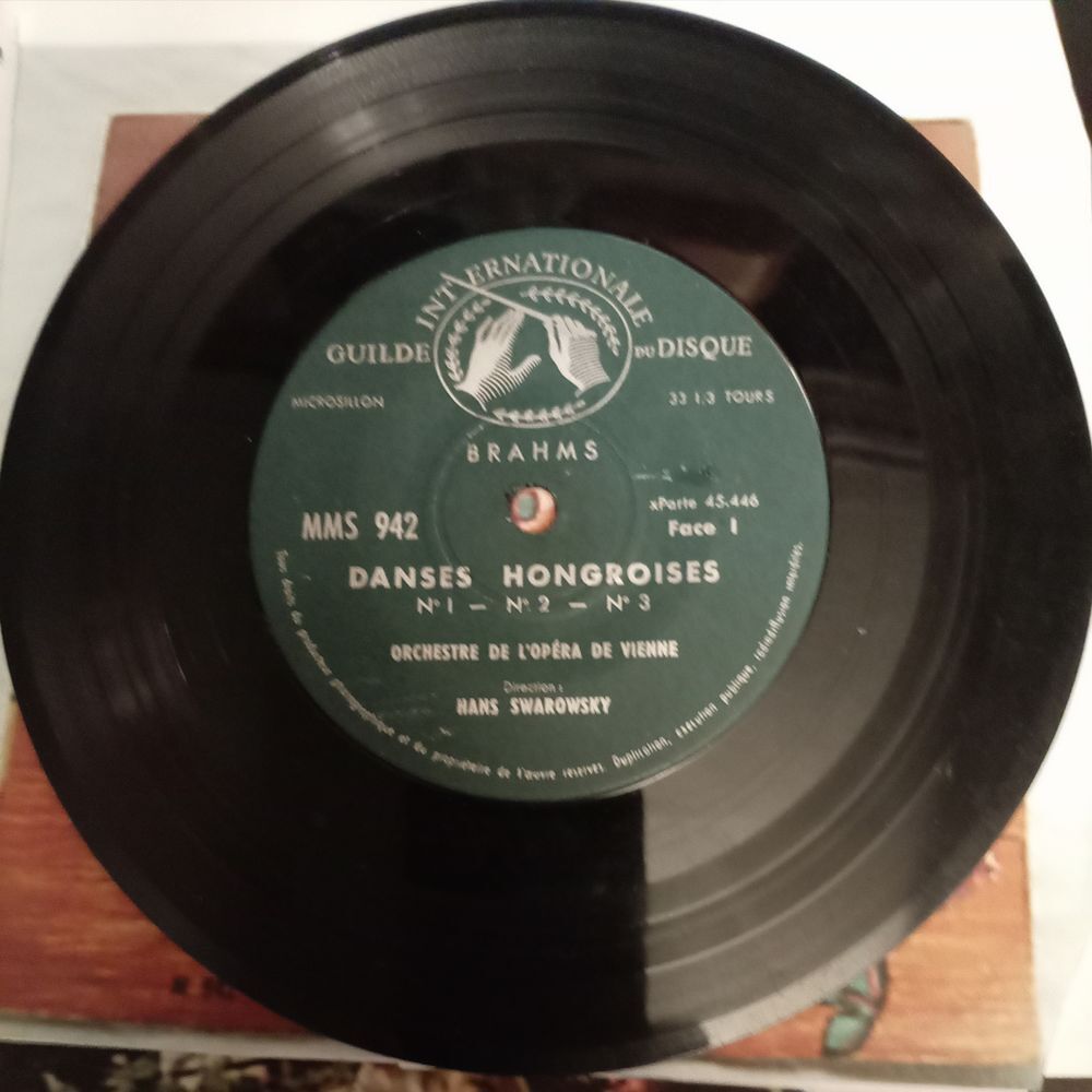  BRAHMS / DISQUE VYNIL 45 TOURS / HANS SWAROWSKY CD et vinyles