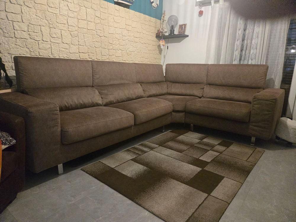 CANAPE D ANGLE MICO FIBRE POLTRON ET SOFA L 3.10M P 2.30M Meubles