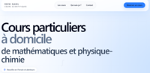   Cours de mathématiques, physique-chimie.  