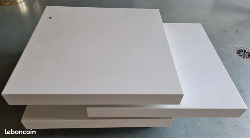 Table base laqu&eacute; blanc Meubles