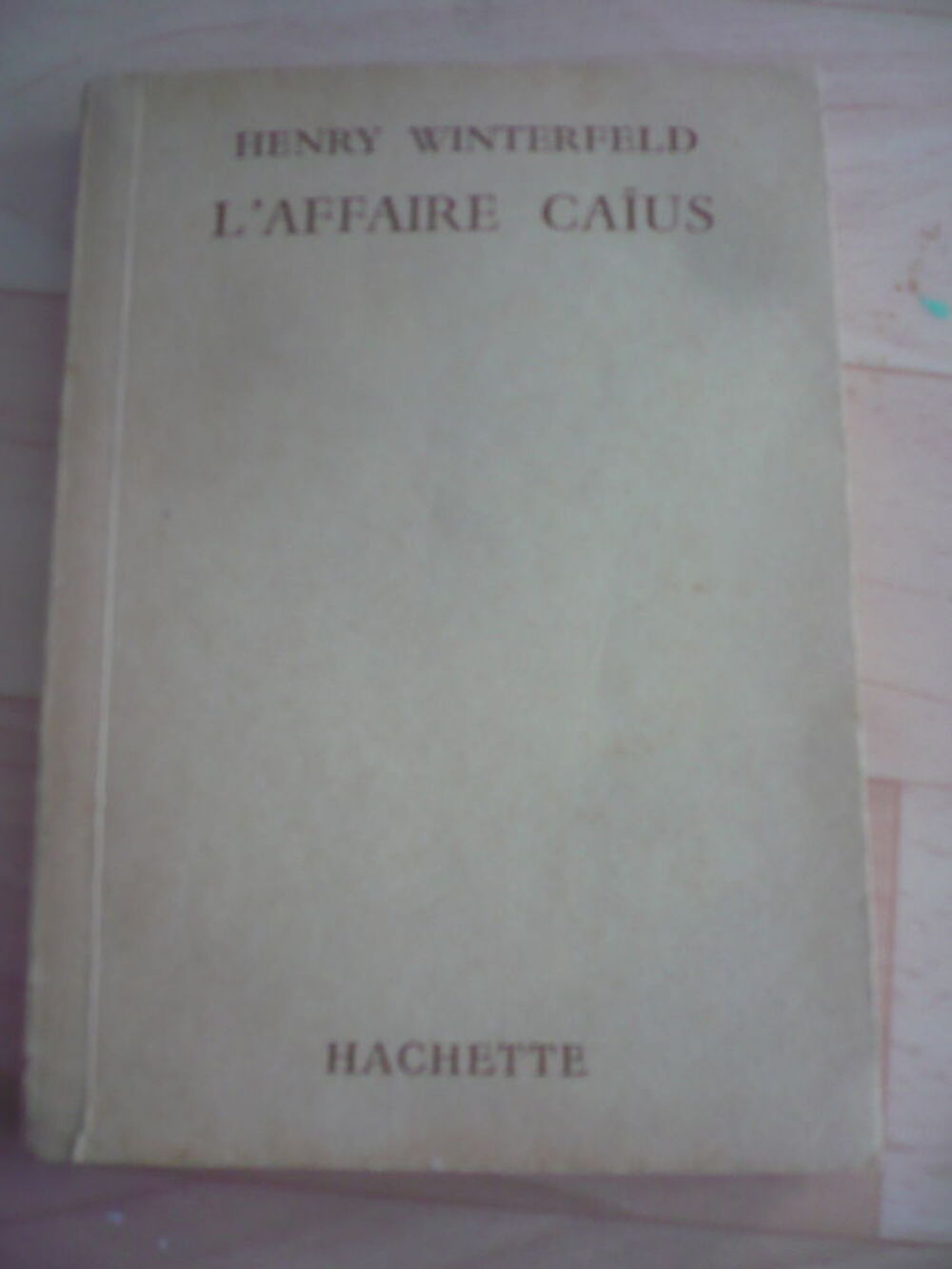 L'AFFAIRE CA&Iuml;US de Henry WINTERFELD (1955) Livres et BD