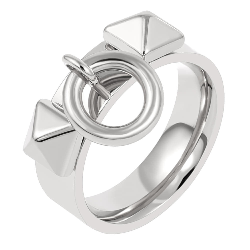 Bague Pyramide acier inoxydable Bijoux et montres
