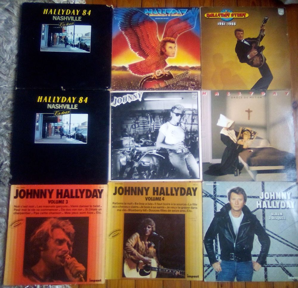 50 vinyles de JOHNNY HALLYDAY CD et vinyles