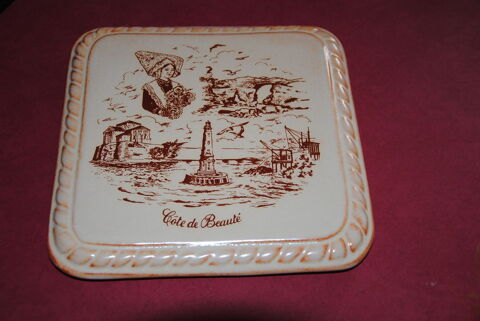 Ancien dessous de plat faïence 14 Cléguérec (56)