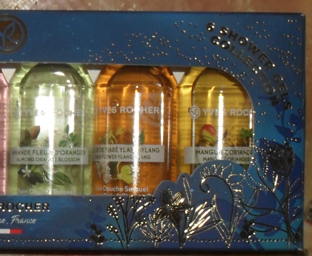 Yves Rocher Coffret collection de 6 Bains Douche 50 ml NEUF 