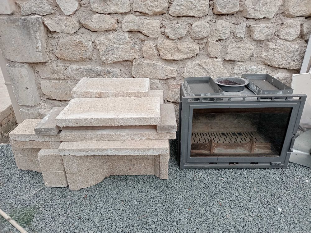 Chemin&eacute;e + insert Décoration
