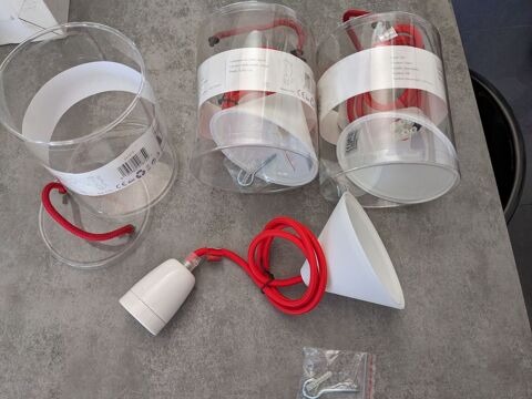 1 Suspension ROUGE lustre plafonnier lampe NEUF JAMAIS UTILI 10 Marseille 13 (13)