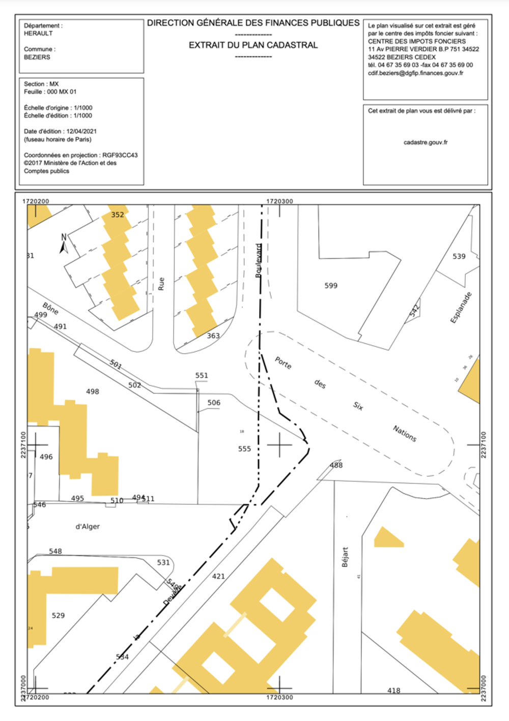 Vente Terrain Terrain constructible Béziers Devèze 1561 M2 Béziers