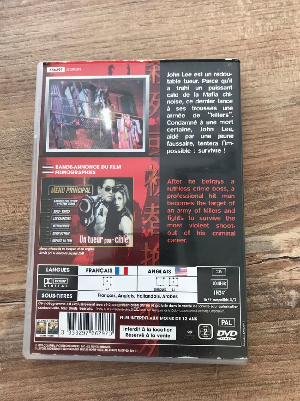 DVD " Un tueur pour cible " DVD et blu-ray