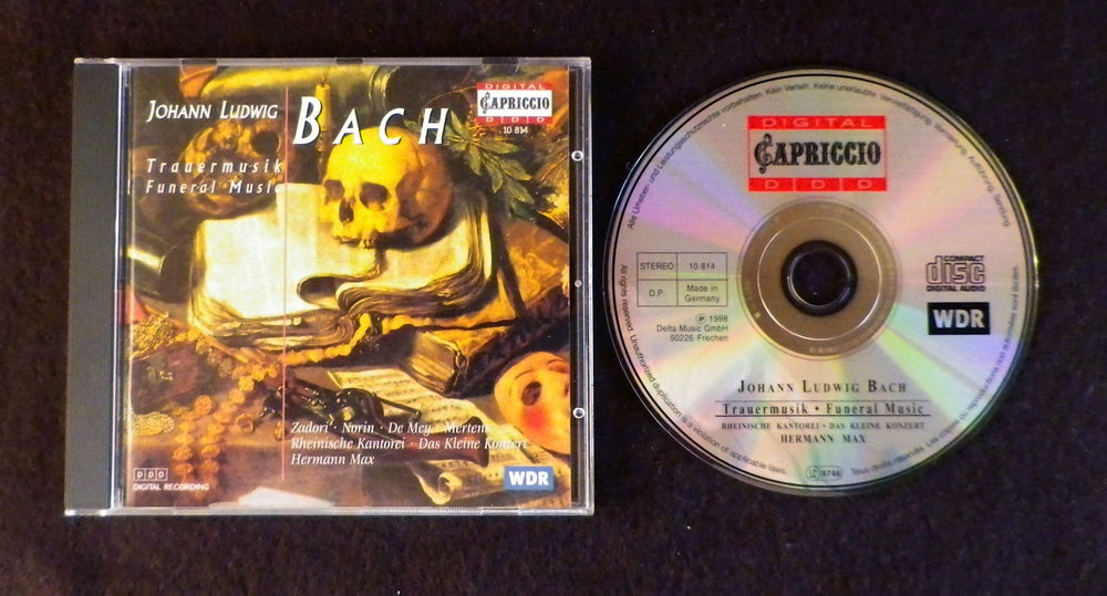 CD - Johann Ludwig Bach ? Trauermusik CD et vinyles