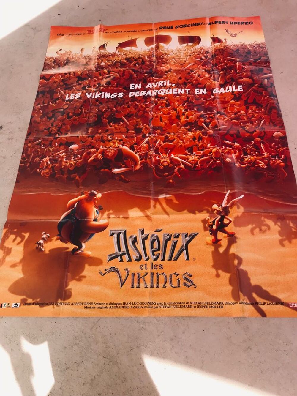 Affiche de cin&eacute;ma originale 
" Ast&eacute;rix et les vikings " 