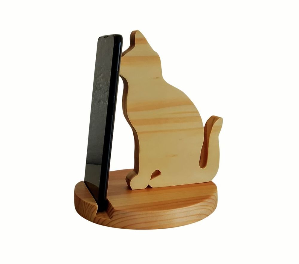 Support Socle avec figurine chat pour t&eacute;l&eacute;phone et tablette Téléphones et tablettes