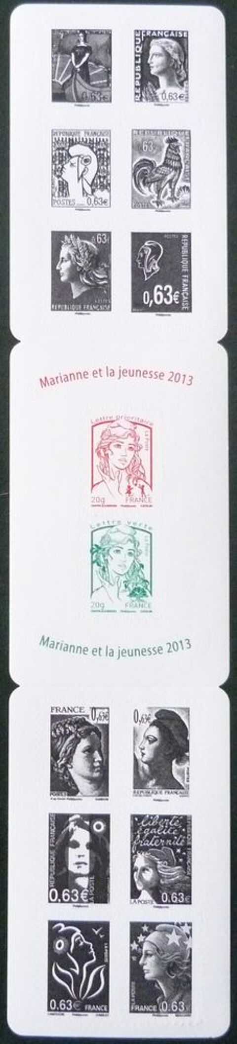 Carnet autoadhsif  La V Rpublique au fil du timbre  rf:  13 Moulins-le-Carbonnel (72)