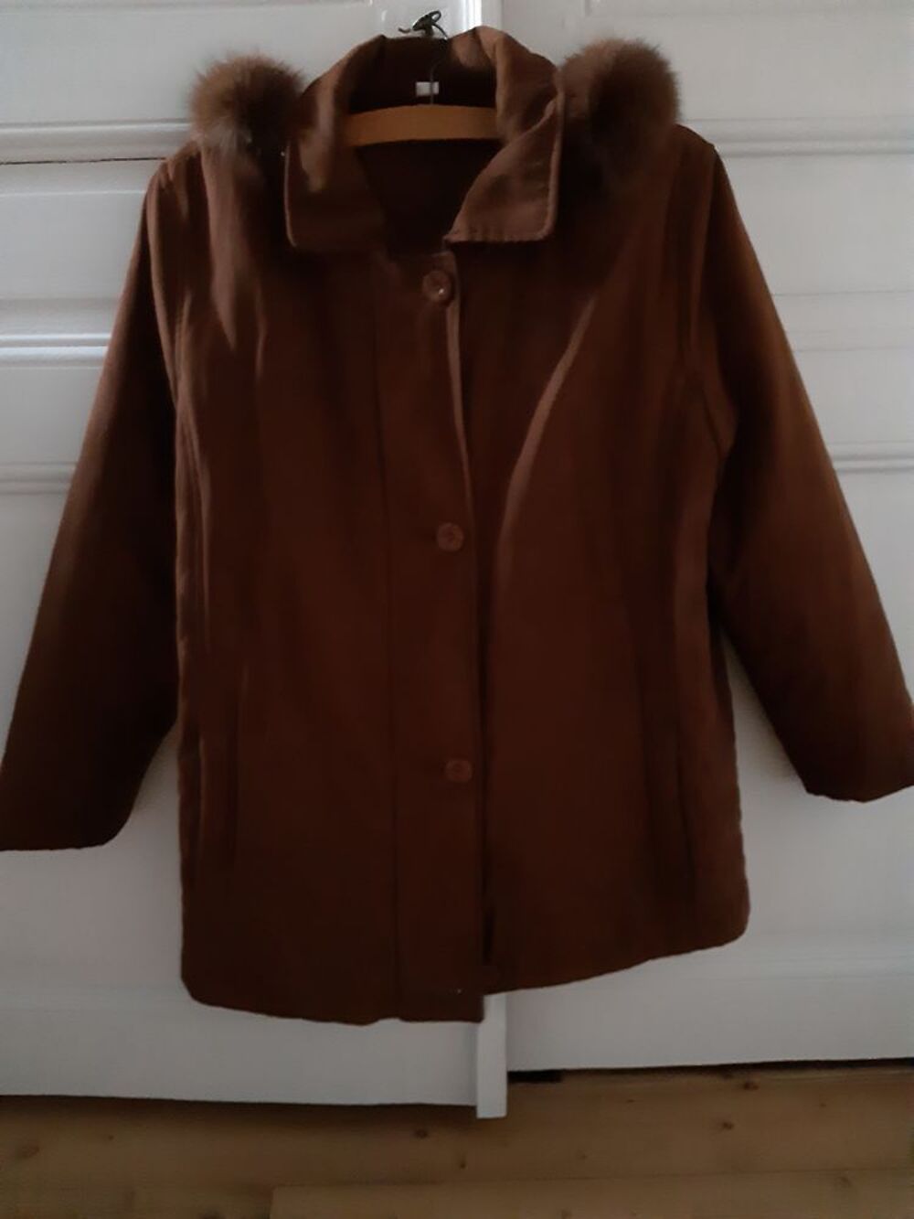 Parka femme microfibre avec capuche bord&eacute;e fourrure Vêtements