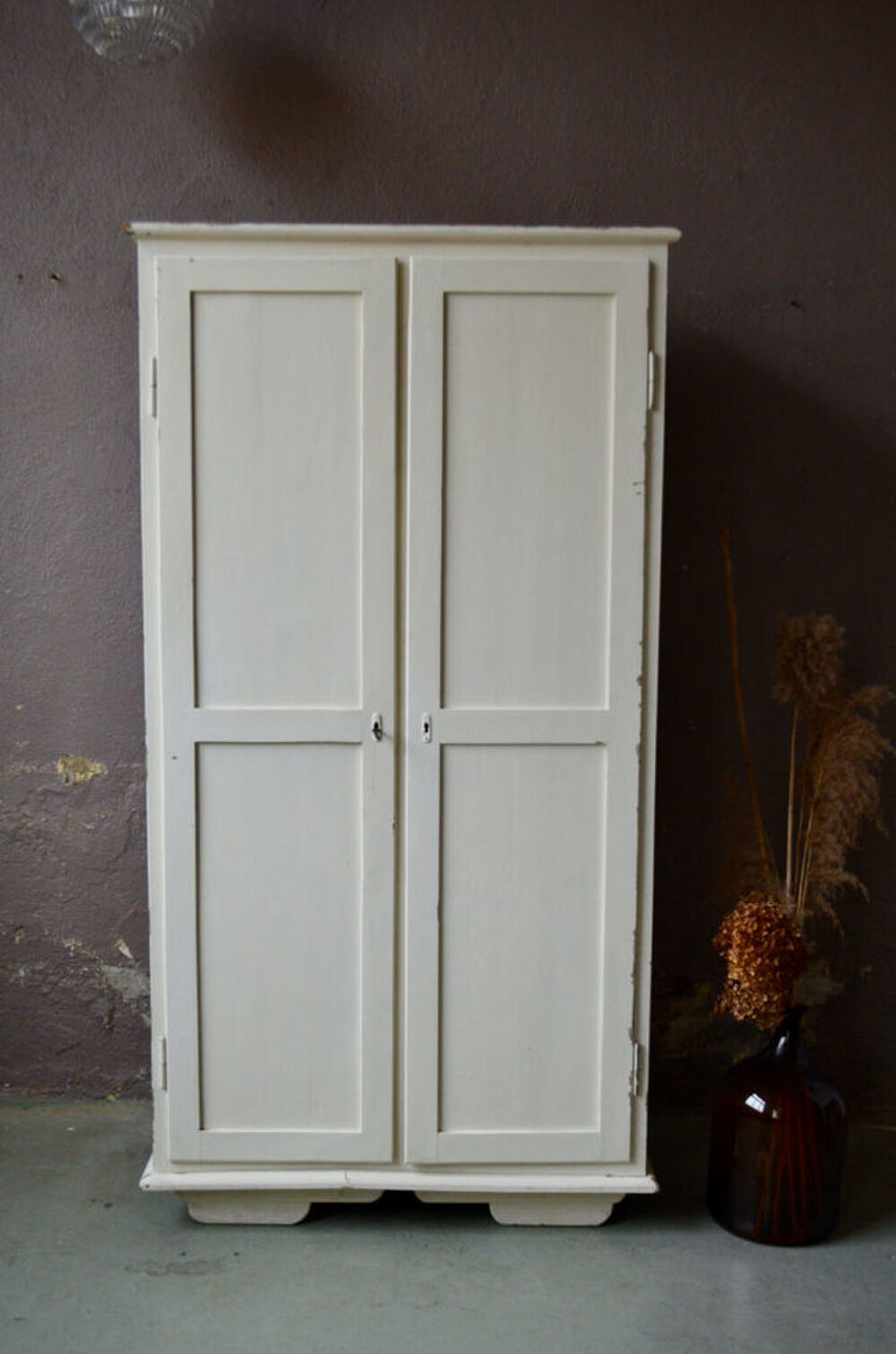 Armoire ancienne parisienne ou penderie vintage boh&egrave;me Meubles