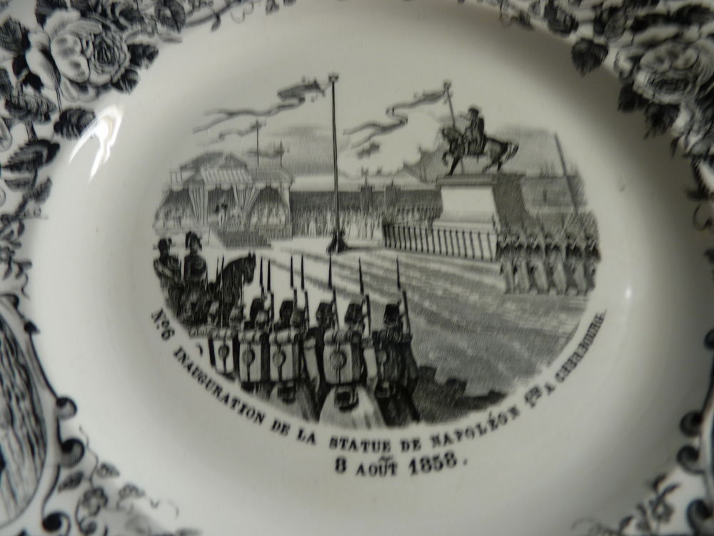 5 assiettes histori&eacute;es 1858 cherbourg 