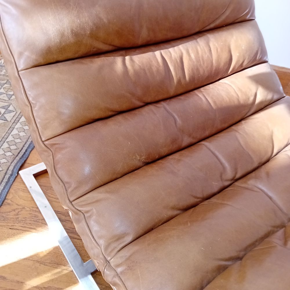 chaise longue en cuir fauve Meubles