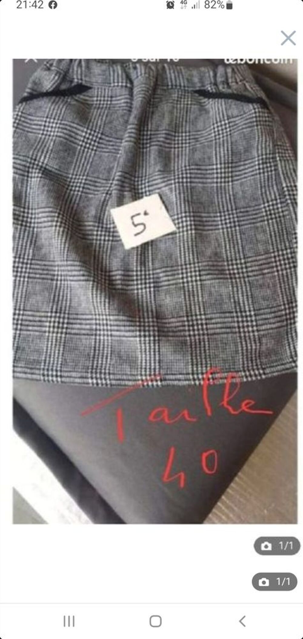 jupe prince de galle poches taille 40 Vêtements