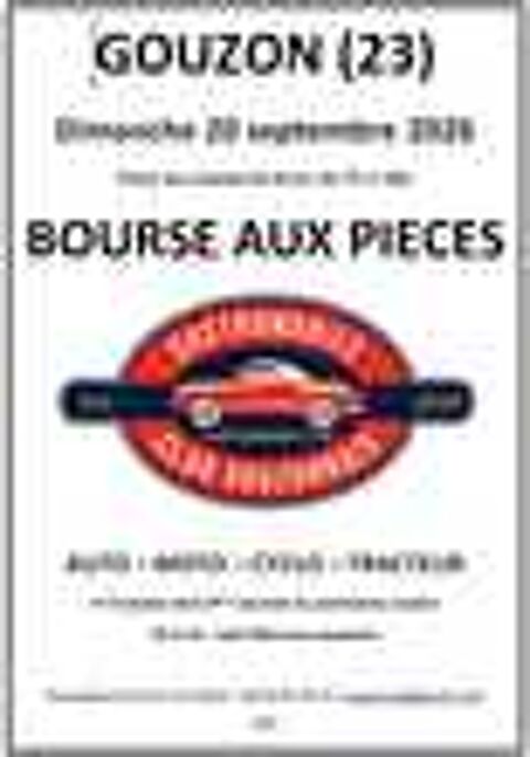 Bourse aux pi&egrave;ces d&eacute;tach&eacute;es et automobilia Vide grenier, marché aux puces, braderie