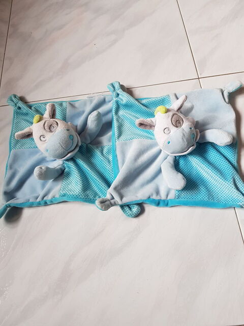 LOT DE 2 DOUDOUS CHEVAL ANE BLEU A POIS - MOTS D'ENFANTS 13 La Clotte (17)