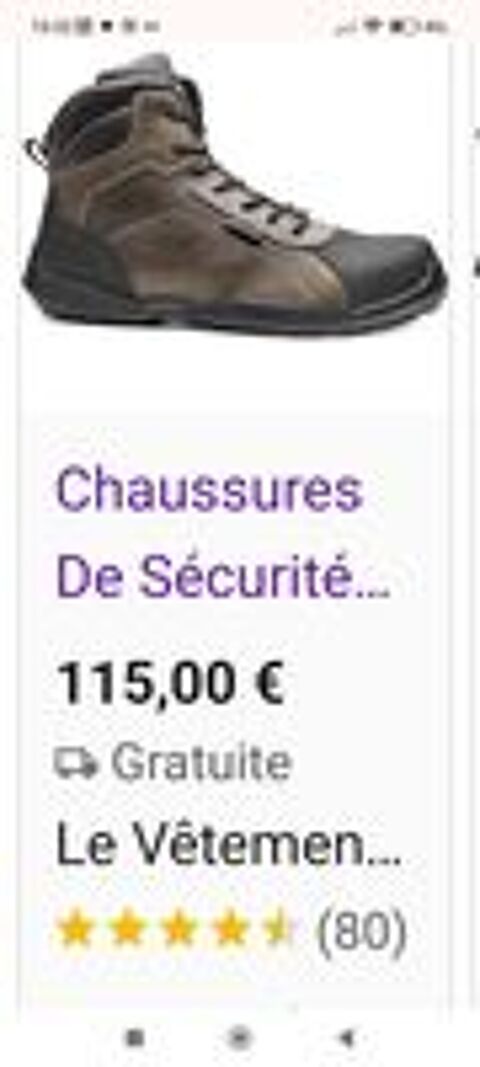   chaussures de sécurité taille 45 