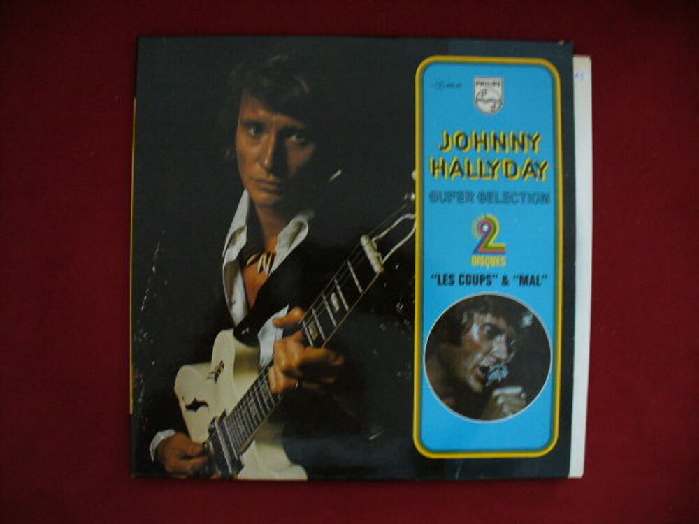 33 TOURS J H 2 DISQUES HALLYDAY SUPER SELECTION CD et vinyles