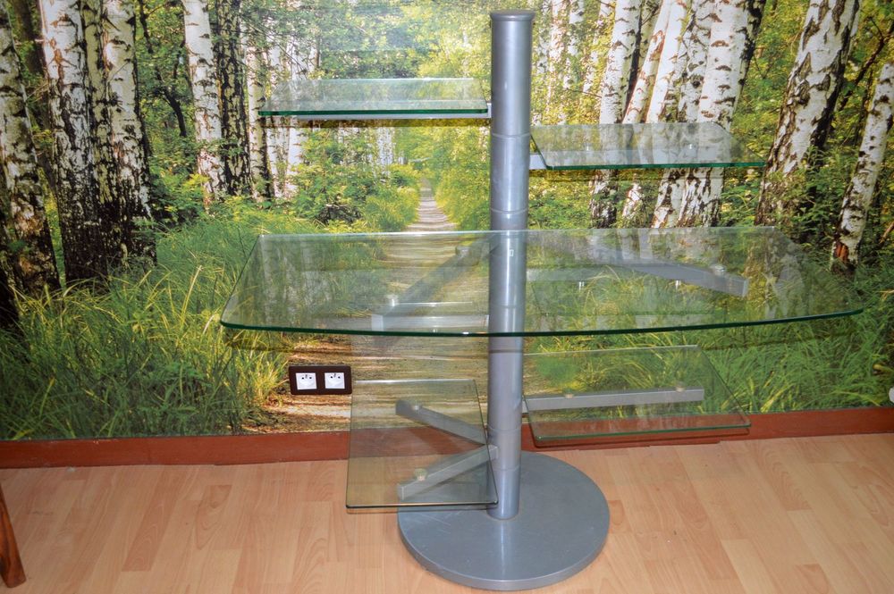 Bureau informatique en verre Meubles