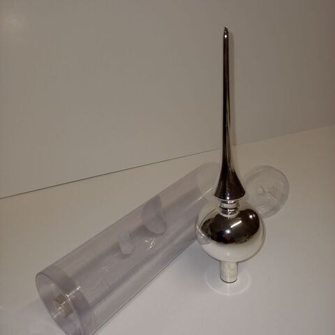 Cimier en verre argent� ou mordor�  pour le haut du sapin 6 Saumur (49)