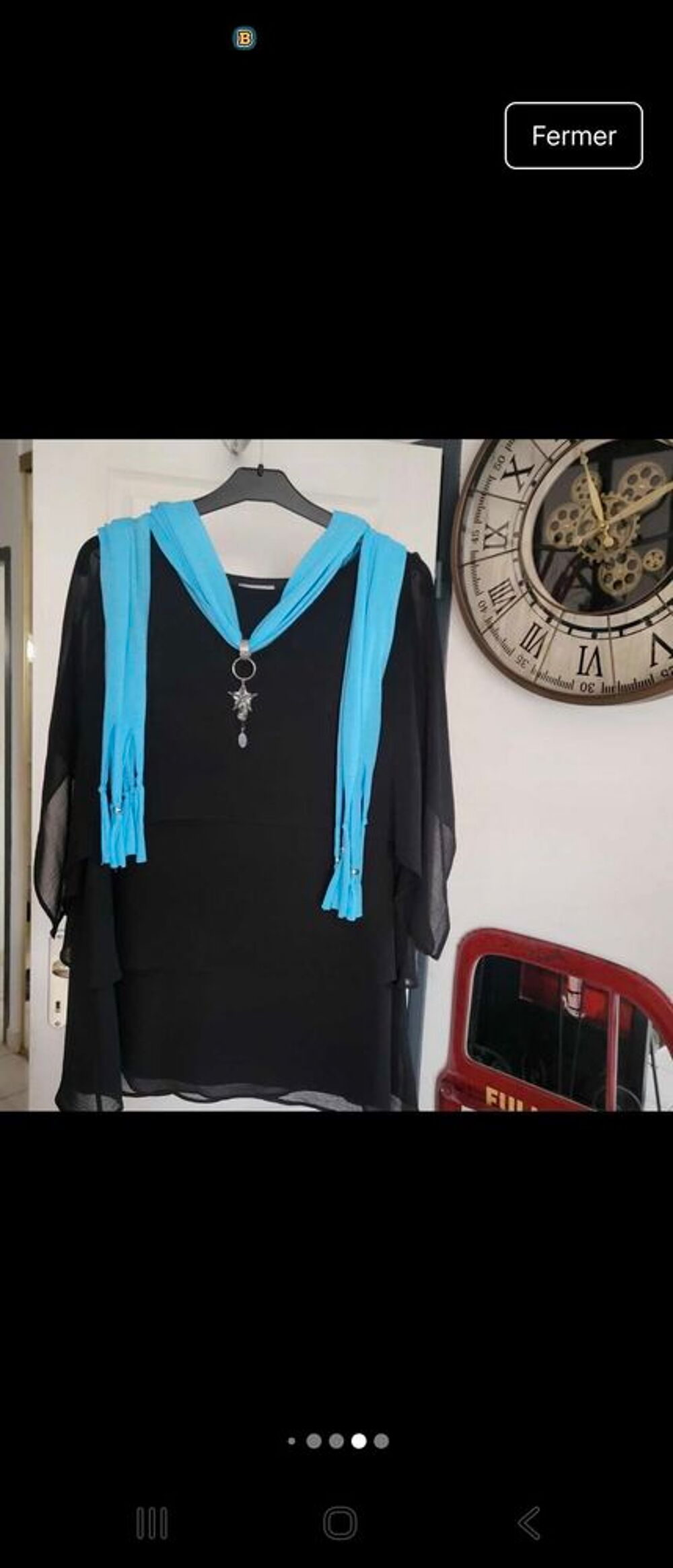 foulards avec perles style collier Vtements