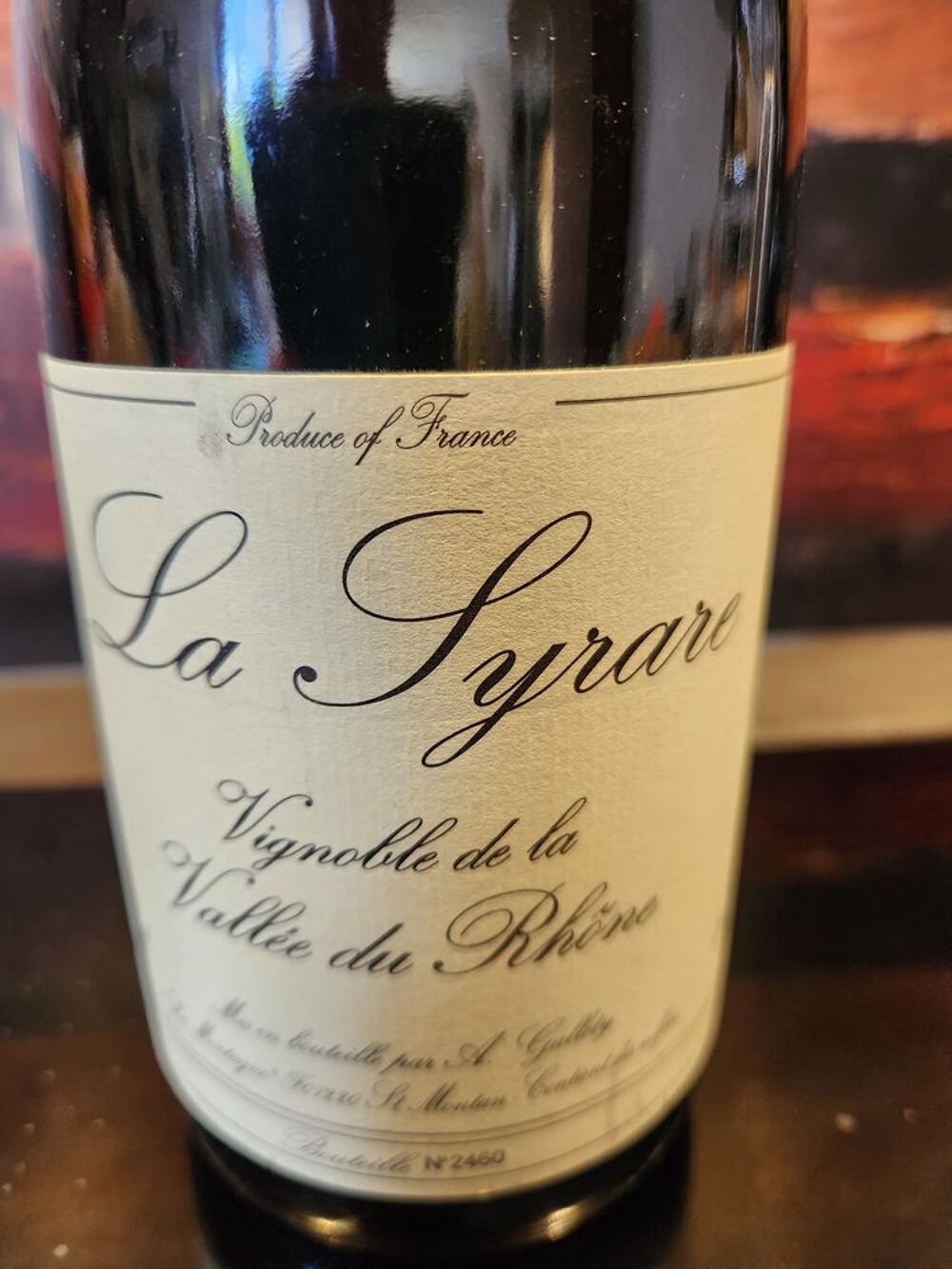 1 Bt COTES DE VIVARAIS Gallety La Syrare 2020 Cuisine