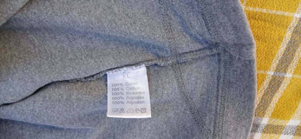 Tee-shirt Gris &agrave; Col Rond en Coton pour Homme : Taille XL Vêtements