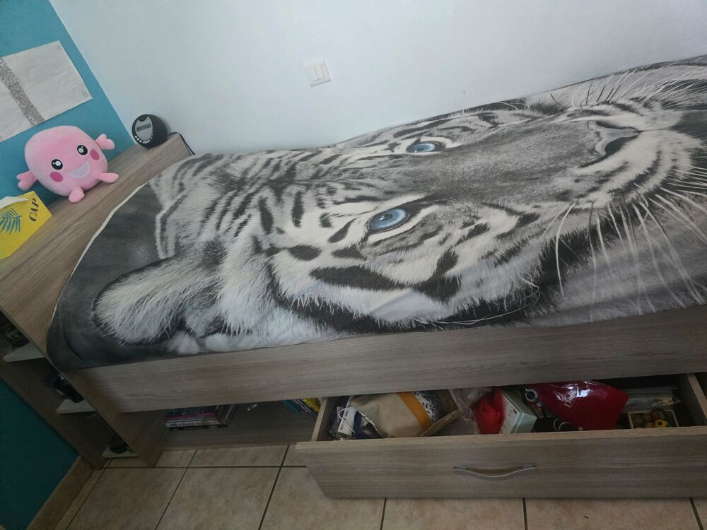 Lit tiroirs+ matelas 1 personne (90x200) Mobilier enfants