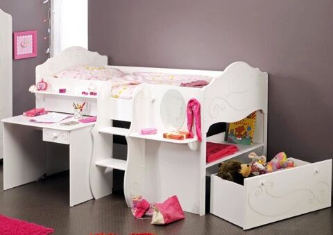 LIT mi-hauteur +BUREAU+COFFRE 90/200 249 Bignoux (86)