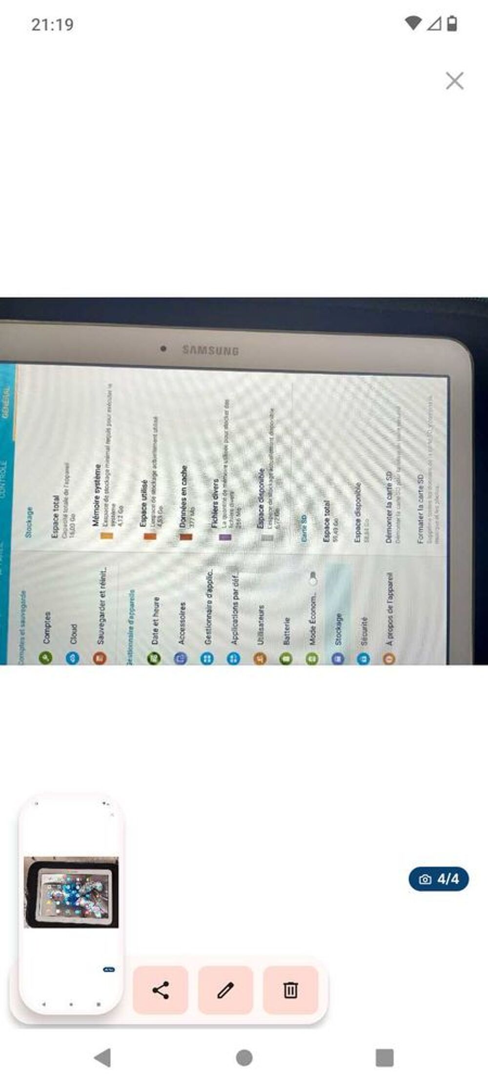 Samsung Galaxy tab T�l�phones et tablettes