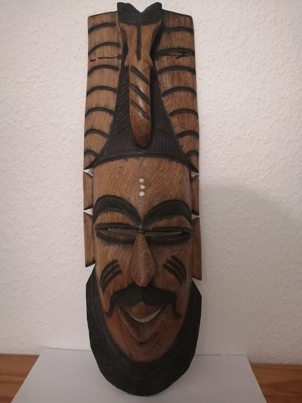 Joli masque Africain en bois - D&eacute;coratif Décoration