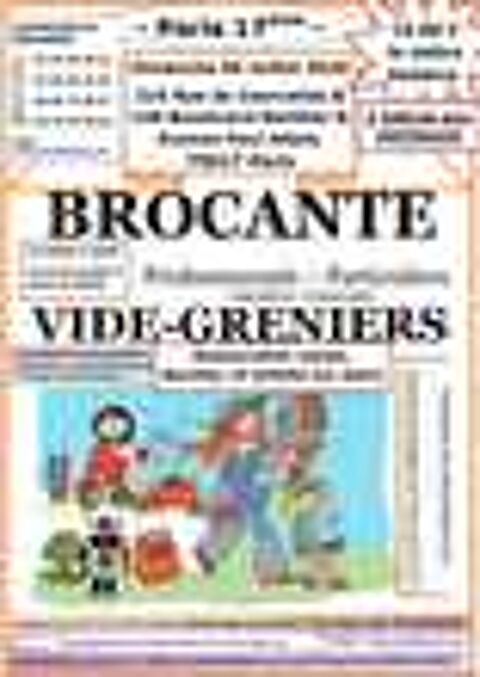 Vide-Greniers &amp; Brocante Paris 17&egrave; - 216 Rue Courcelles Vide grenier, marché aux puces, braderie