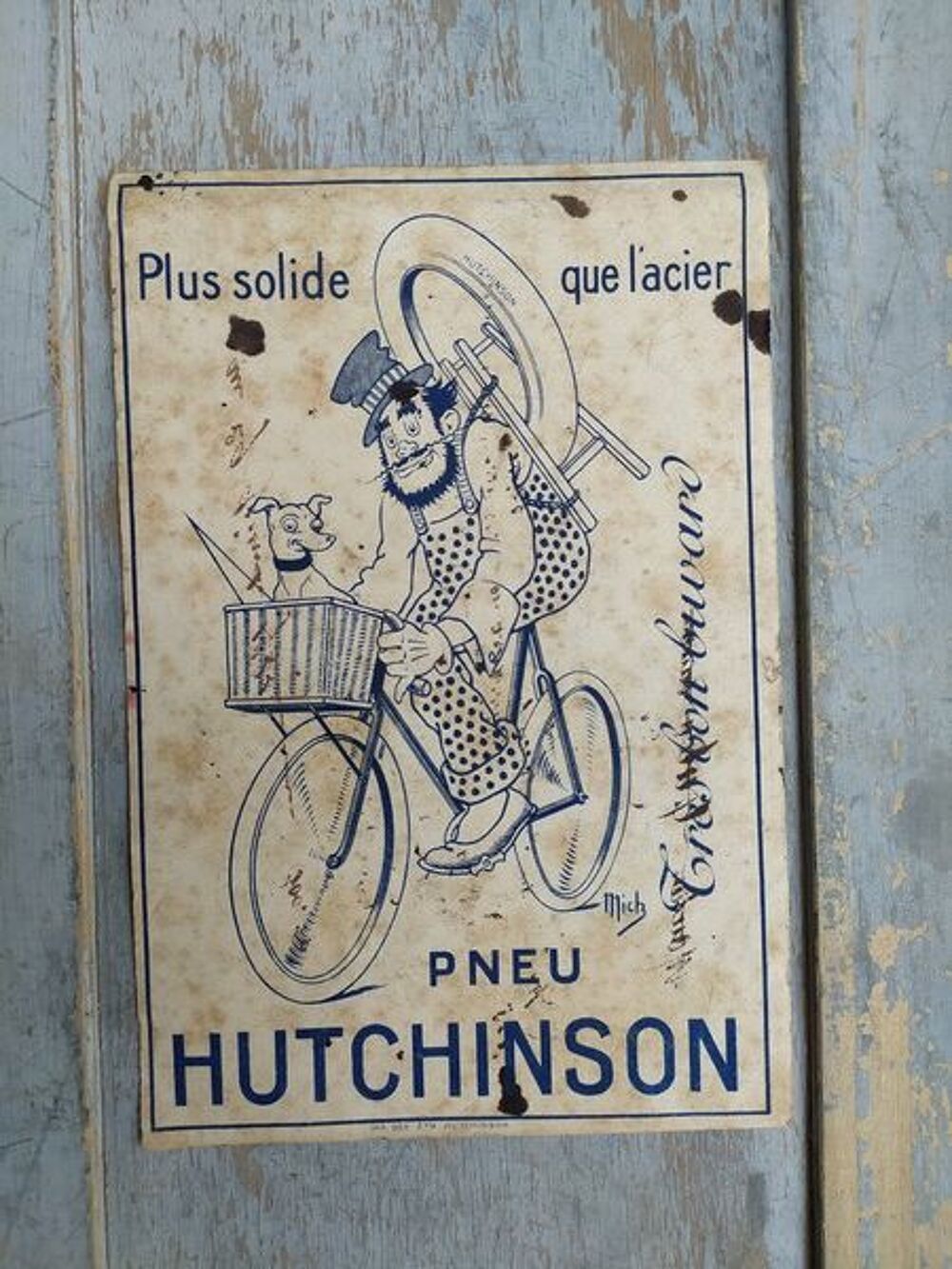 Ancien Buvard Publicitaire Pneu Hutchinson 