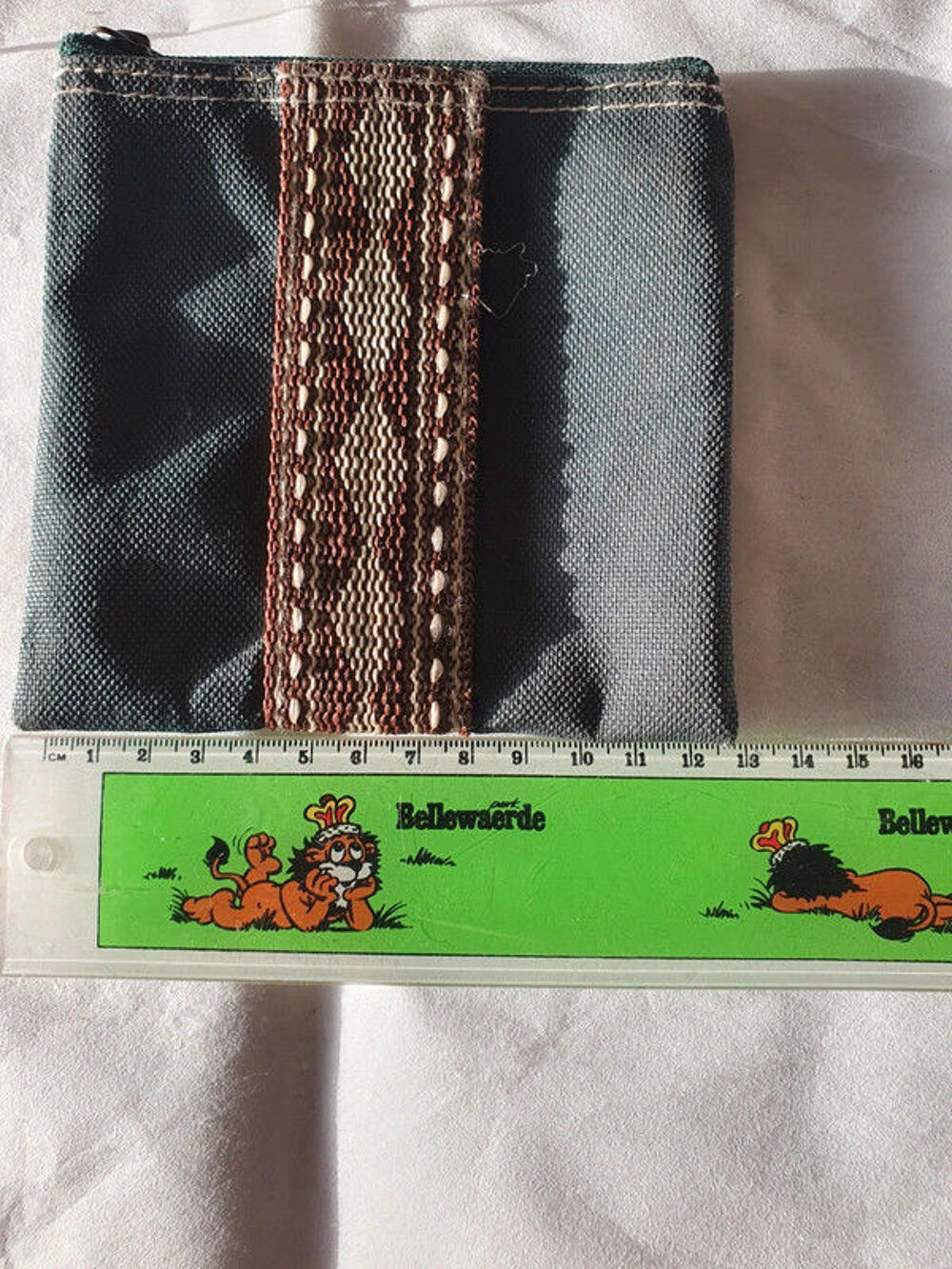 Trousse carr&eacute; verte Maroquinerie